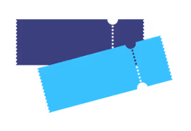 Two tickets of different color